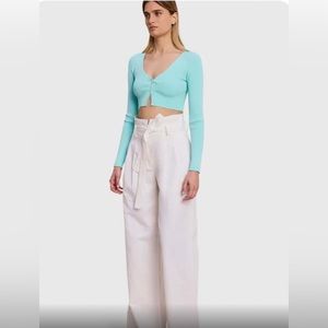 A.L.C || Hallie ll - Cropped Mint/Turquoise Cardigan Sweater. Sz. M